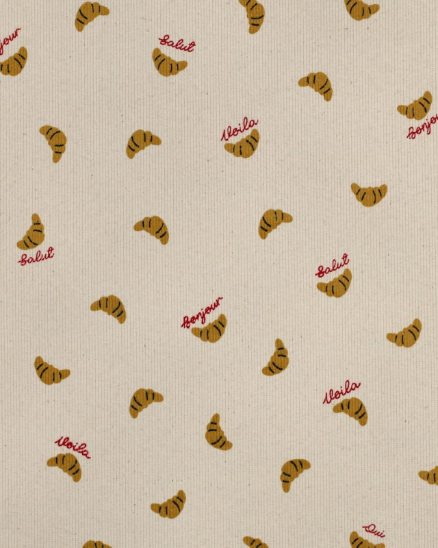 Jersey de Coton Côtelé Croissant - Mercerine