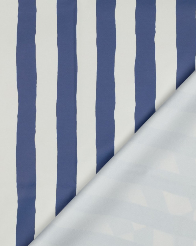 Tissu Imperméable à Rayures Bleues - Mercerine