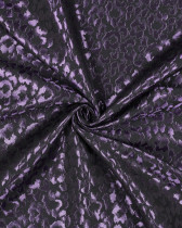 Tissu Jacquard Léopard Violet