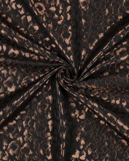 Tissu Jacquard Léopard Caramel - Mercerine