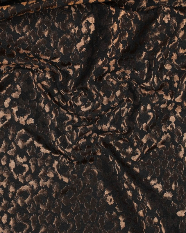 Tissu Jacquard Léopard Caramel - Mercerine