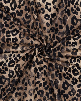 Tissu Coton Viscose Imprimé Digital Léopard - Mercerine