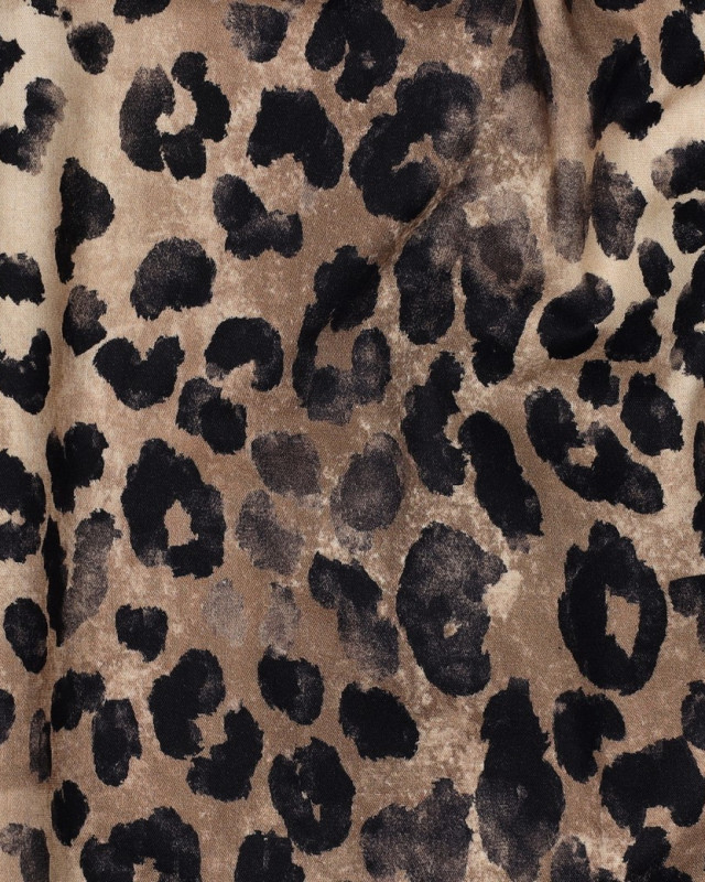 Tissu Coton Viscose Imprimé Digital Léopard - Mercerine