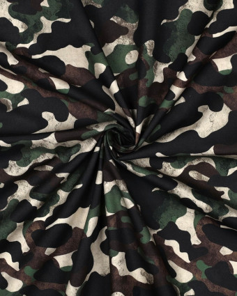 Popeline de Coton Camouflage - Mercerine