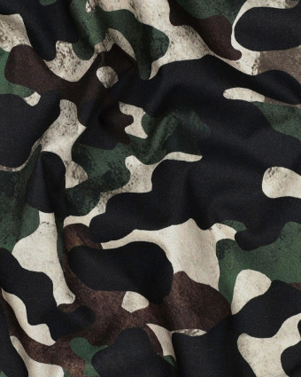 Popeline de Coton Camouflage - Mercerine