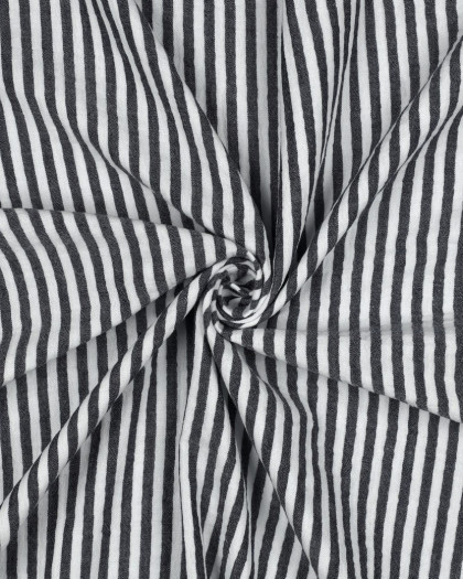 Double Gaze à Rayures Bleu Marine - Mercerine