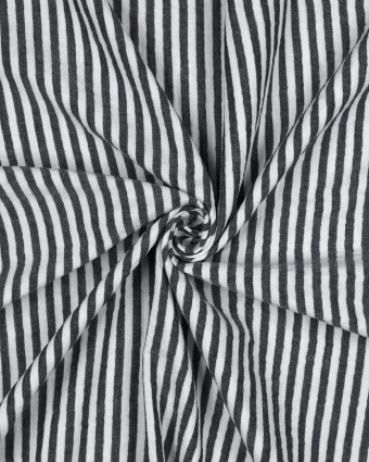 Double Gaze à Rayures Bleu Marine - Mercerine