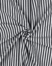 Double Gaze à Rayures Bleu Marine
