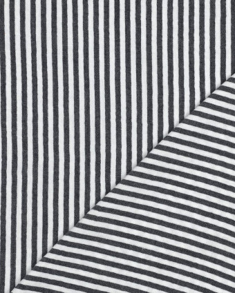 Double Gaze à Rayures Bleu Marine - Mercerine