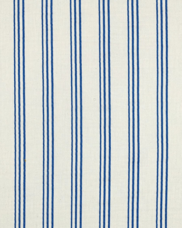 Doube Gaze  Rayures Bleues - Mercerine