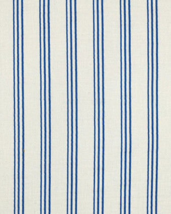 Doube Gaze  Rayures Bleues - Mercerine