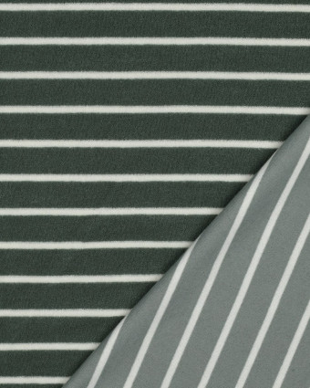 Tissu Jersey Mini Eponge Eucalyptus à Rayures  - Mercerine