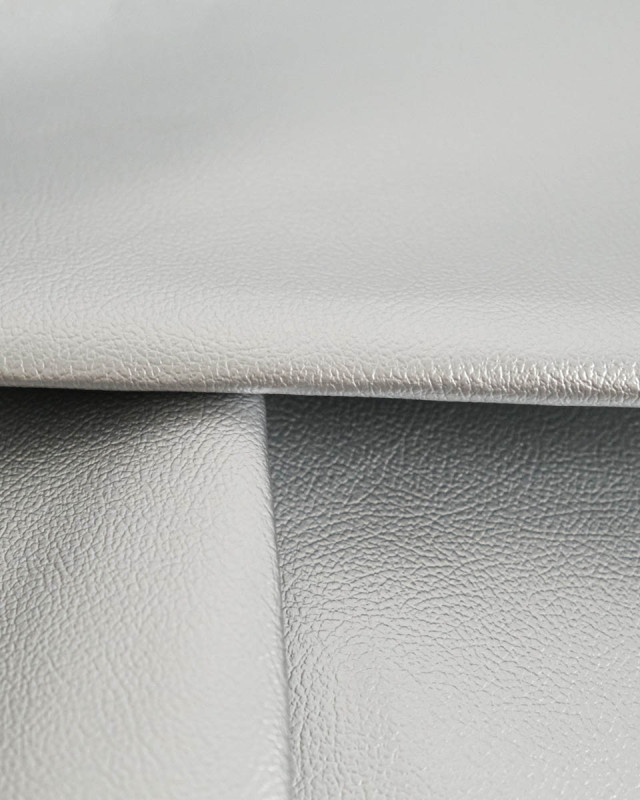 Tissu Simili Cuir Bari Argent - Mercerine