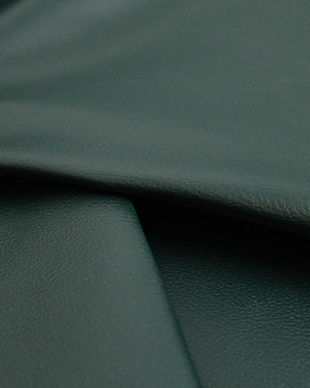 Tissu Simili Cuir Bari Vert Sapin - Mercerine