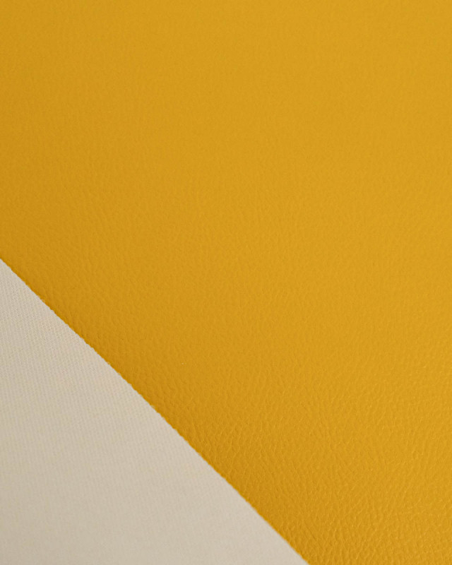 Tissu Simili Cuir Bari Safran - Mercerine