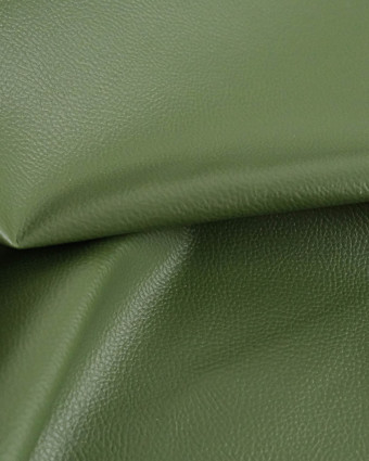 Tissu Simili Cuir Bari Kaki - Mercerine