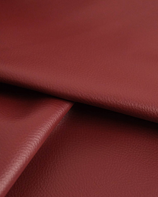 Tissu Simili Cuir Bari Bordeaux - Mercerine