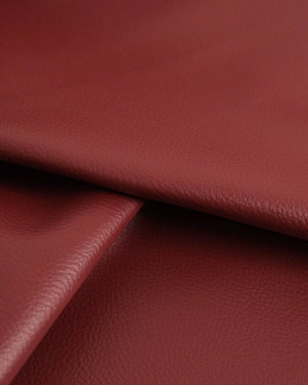 Tissu Simili Cuir Bari Bordeaux - Mercerine