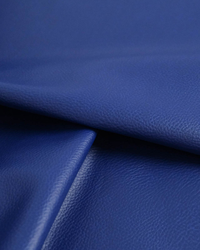 Tissu Simili Cuir Bari Bleu - Mercerine
