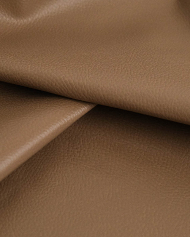 Tissu Simili Cuir Bari Taupe - Mercerine
