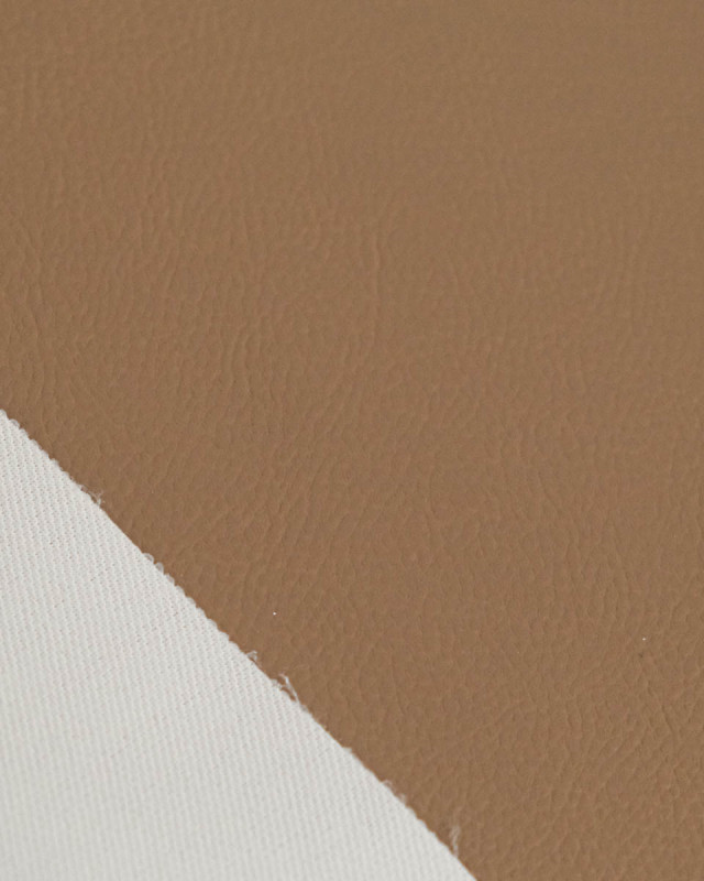 Tissu Simili Cuir Bari Taupe - Mercerine