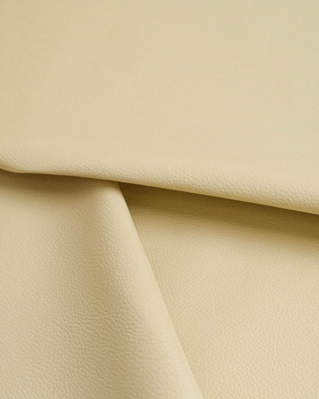 Tissu Simili Cuir Bari Ecru - Mercerine