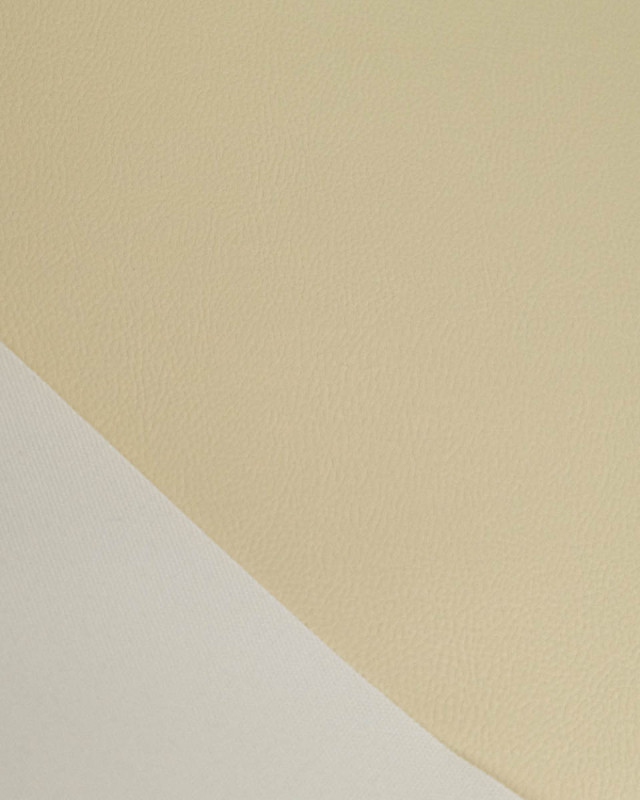 Tissu Simili Cuir Bari Ecru - Mercerine