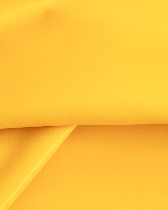 Tissu Simili Cuir Bari Jaune Soleil - Mercerine