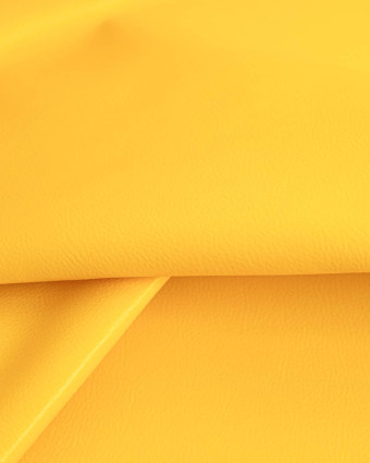 Tissu Simili Cuir Bari Jaune Soleil - Mercerine