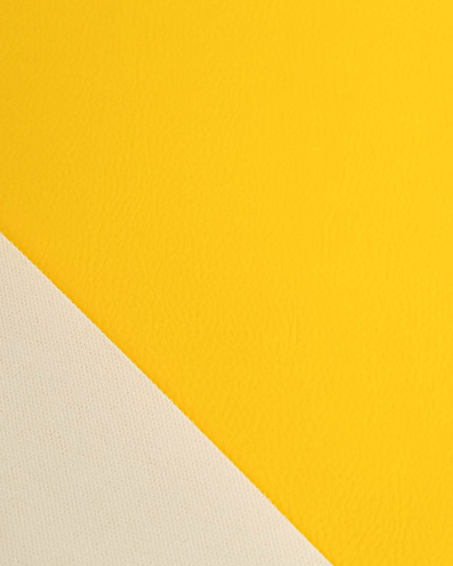 Tissu Simili Cuir Bari Jaune Soleil - Mercerine