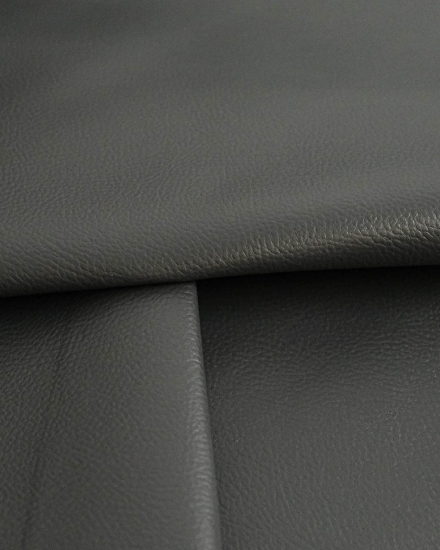 Tissu Simili Cuir Bari Anthracite - Mercerine