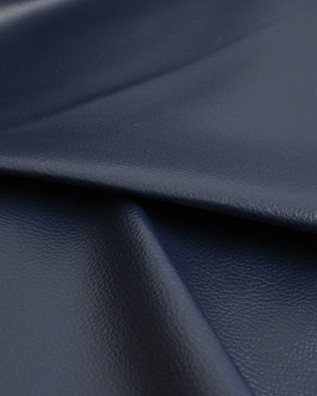 Tissu Simili Cuir Bari Marine - Mercerine