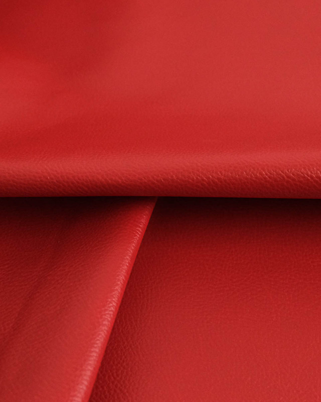 Tissu Simili Cuir Bari Rouge - Mercerine