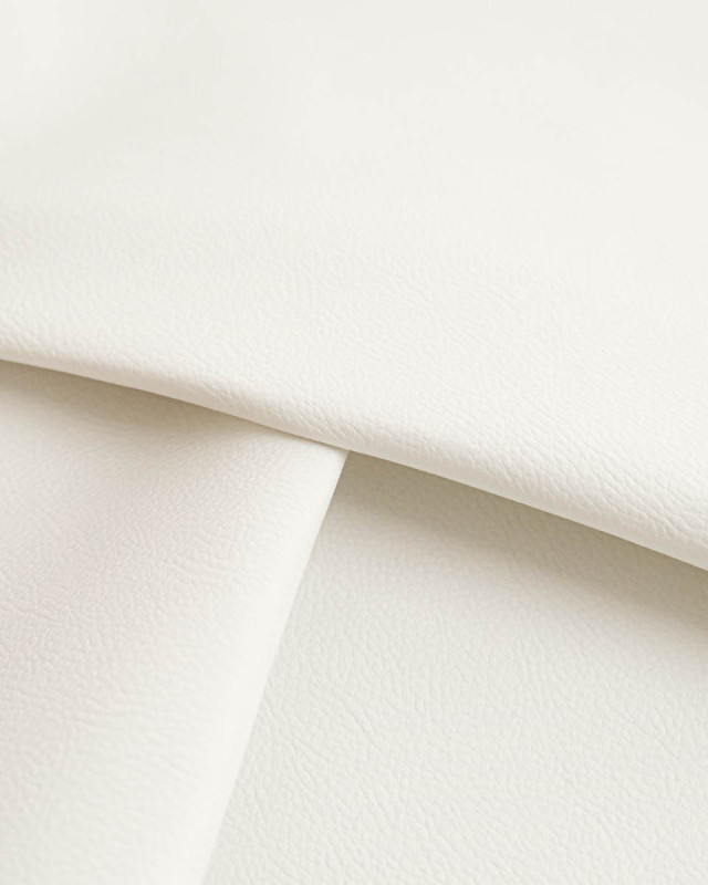 Tissu Simili Cuir Bari Blanc - Mercerine