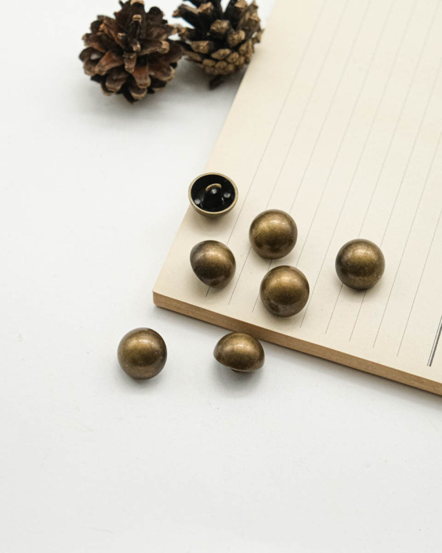 Bouton Boule Bronze à Tige - Mercerine