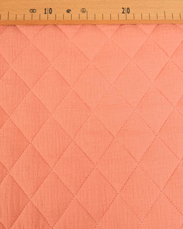 Tissu Double Gaze Matelassé Marsala - Mercerine