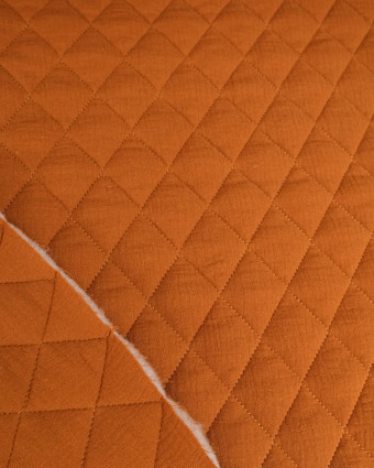 Tissu Double Gaze Matelassé Uni Caramel - Mercerine