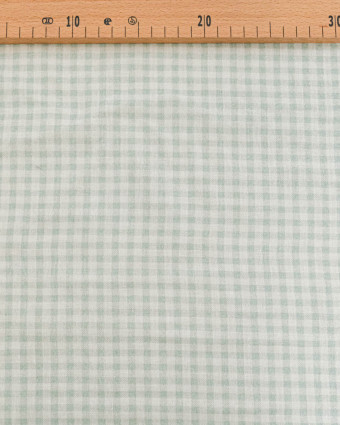 Tissu Double Gaze à Carreaux Jade - Mercerine