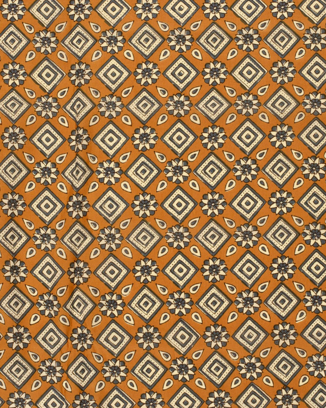 Voile de Coton Esprit Indien Paisley Ocre - Mercerine
