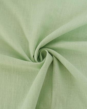 Tissu 100% Lin Uni Vert Eau - Mercerine
