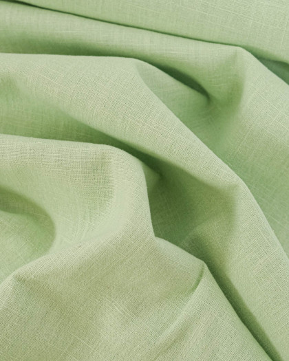 Tissu 100% Lin Uni Vert Eau