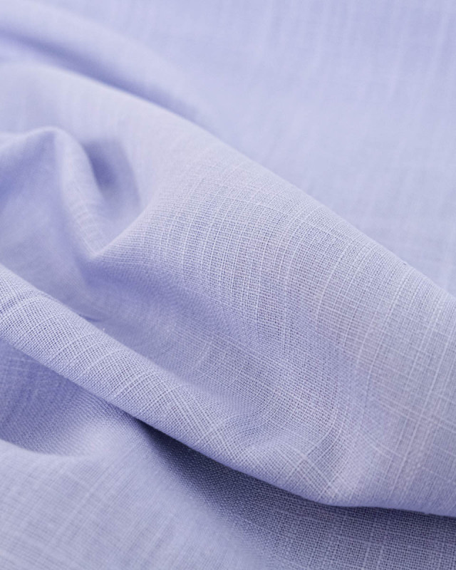 Tissu 100% Lin Uni Lilas - Mercerine