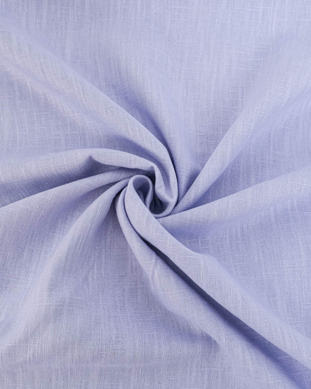 Tissu 100% Lin Uni Lilas - Mercerine