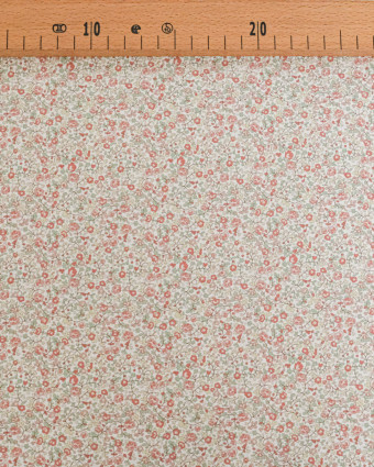 Popeline de Coton Imprimée Fleurs Sauge - Mercerine