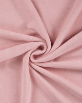 Tissu Eponge Coton Uni Rose Poudré