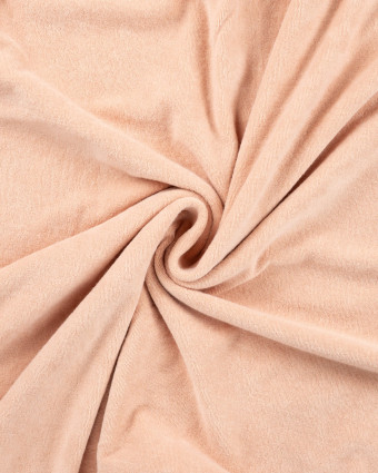 Tissu Eponge Coton Uni Abricot