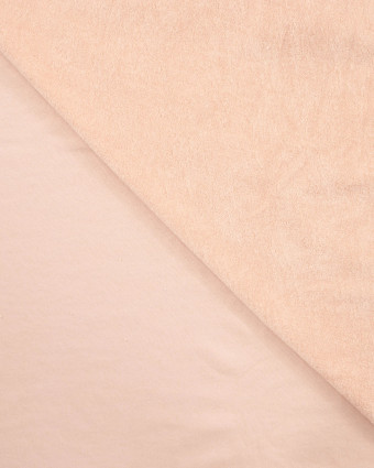 Tissu Eponge Coton Uni Abricot - Mercerine