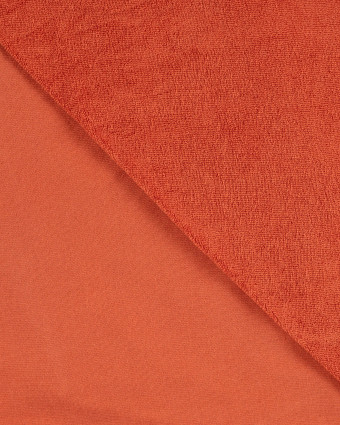 Tissu Eponge Coton Uni Terracotta - Mercerine