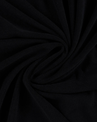 Tissu Eponge Coton Uni Noir
