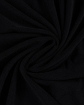 Tissu Mini Eponge Coton Uni Noir